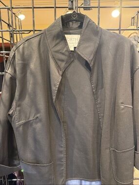 Worth Black Open-Front Jacket with Collar Stitching